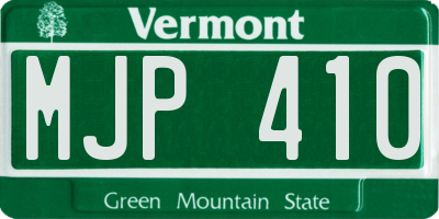 VT license plate MJP410