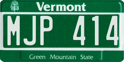 VT license plate MJP414