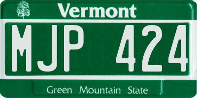 VT license plate MJP424
