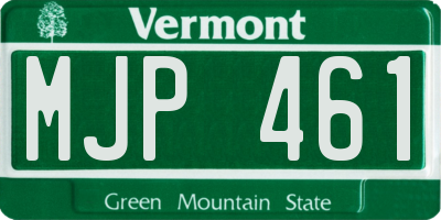 VT license plate MJP461