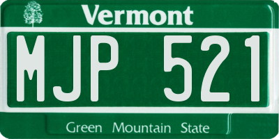 VT license plate MJP521
