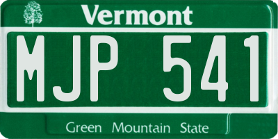 VT license plate MJP541