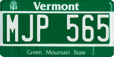 VT license plate MJP565