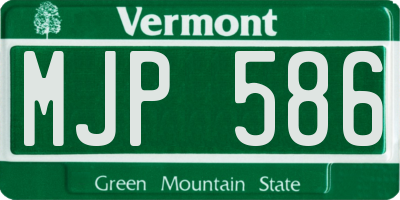 VT license plate MJP586