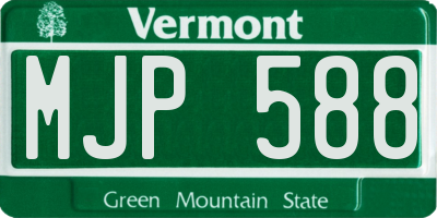 VT license plate MJP588