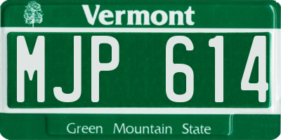 VT license plate MJP614