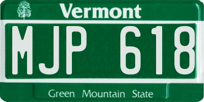 VT license plate MJP618