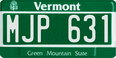VT license plate MJP631