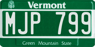 VT license plate MJP799