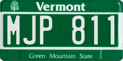 VT license plate MJP811