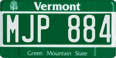 VT license plate MJP884