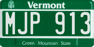 VT license plate MJP913