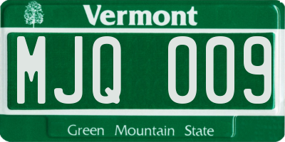 VT license plate MJQ009