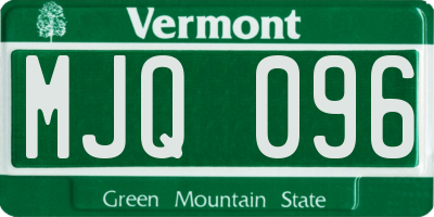 VT license plate MJQ096