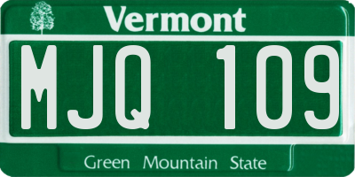 VT license plate MJQ109
