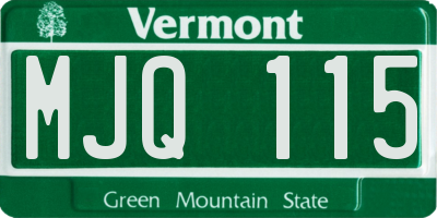 VT license plate MJQ115