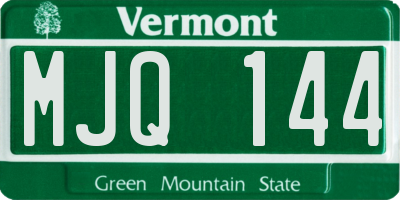 VT license plate MJQ144