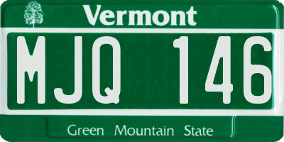 VT license plate MJQ146