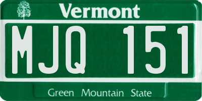 VT license plate MJQ151
