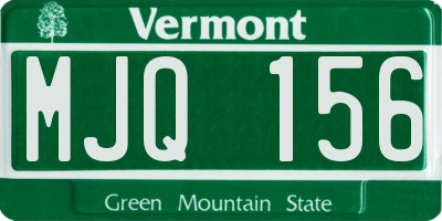 VT license plate MJQ156