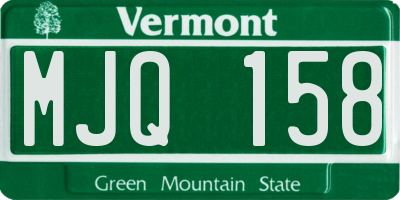 VT license plate MJQ158