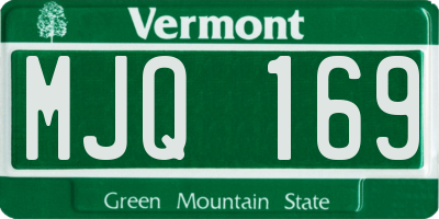 VT license plate MJQ169