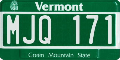 VT license plate MJQ171