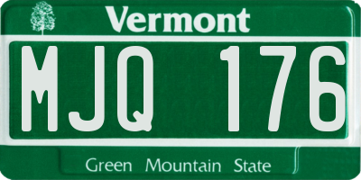 VT license plate MJQ176