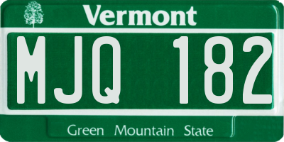 VT license plate MJQ182
