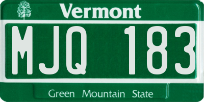 VT license plate MJQ183