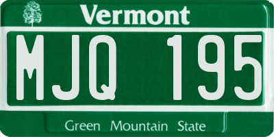 VT license plate MJQ195