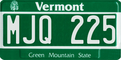 VT license plate MJQ225