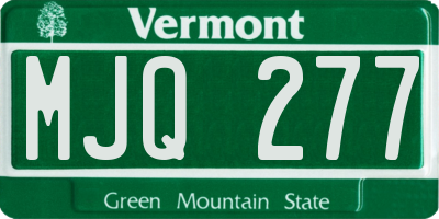 VT license plate MJQ277