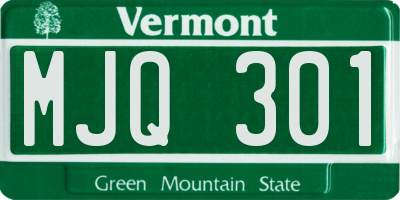 VT license plate MJQ301