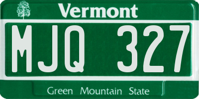 VT license plate MJQ327