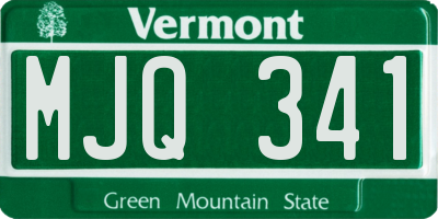 VT license plate MJQ341