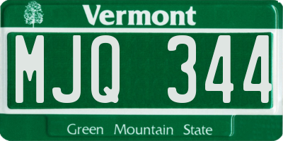 VT license plate MJQ344