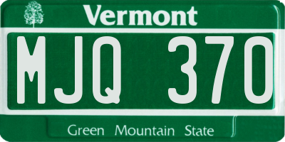 VT license plate MJQ370