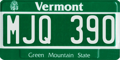 VT license plate MJQ390