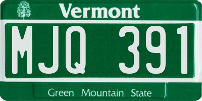 VT license plate MJQ391