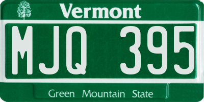 VT license plate MJQ395
