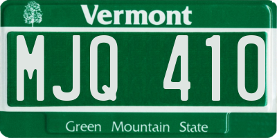 VT license plate MJQ410