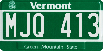 VT license plate MJQ413