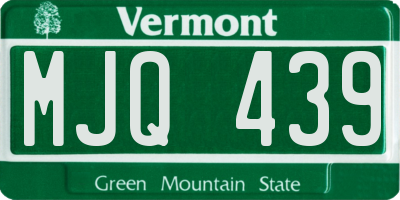 VT license plate MJQ439