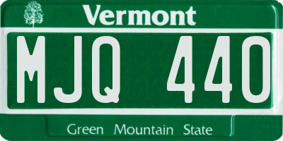 VT license plate MJQ440