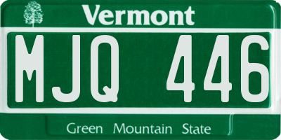 VT license plate MJQ446