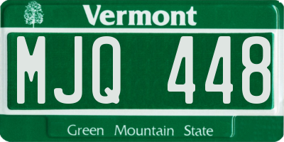 VT license plate MJQ448