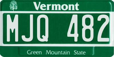 VT license plate MJQ482