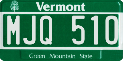 VT license plate MJQ510