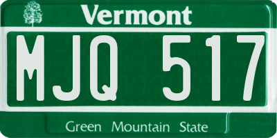 VT license plate MJQ517